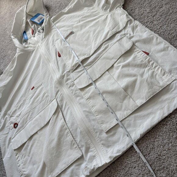 Columbia Mens Cove Beach Windbreaker Relaxed Fit White NWT Large - Picture 10 of 10